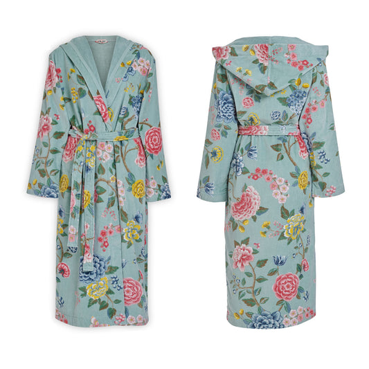 PIP Studio Good Evening Cotton Bath Robe Blue XL