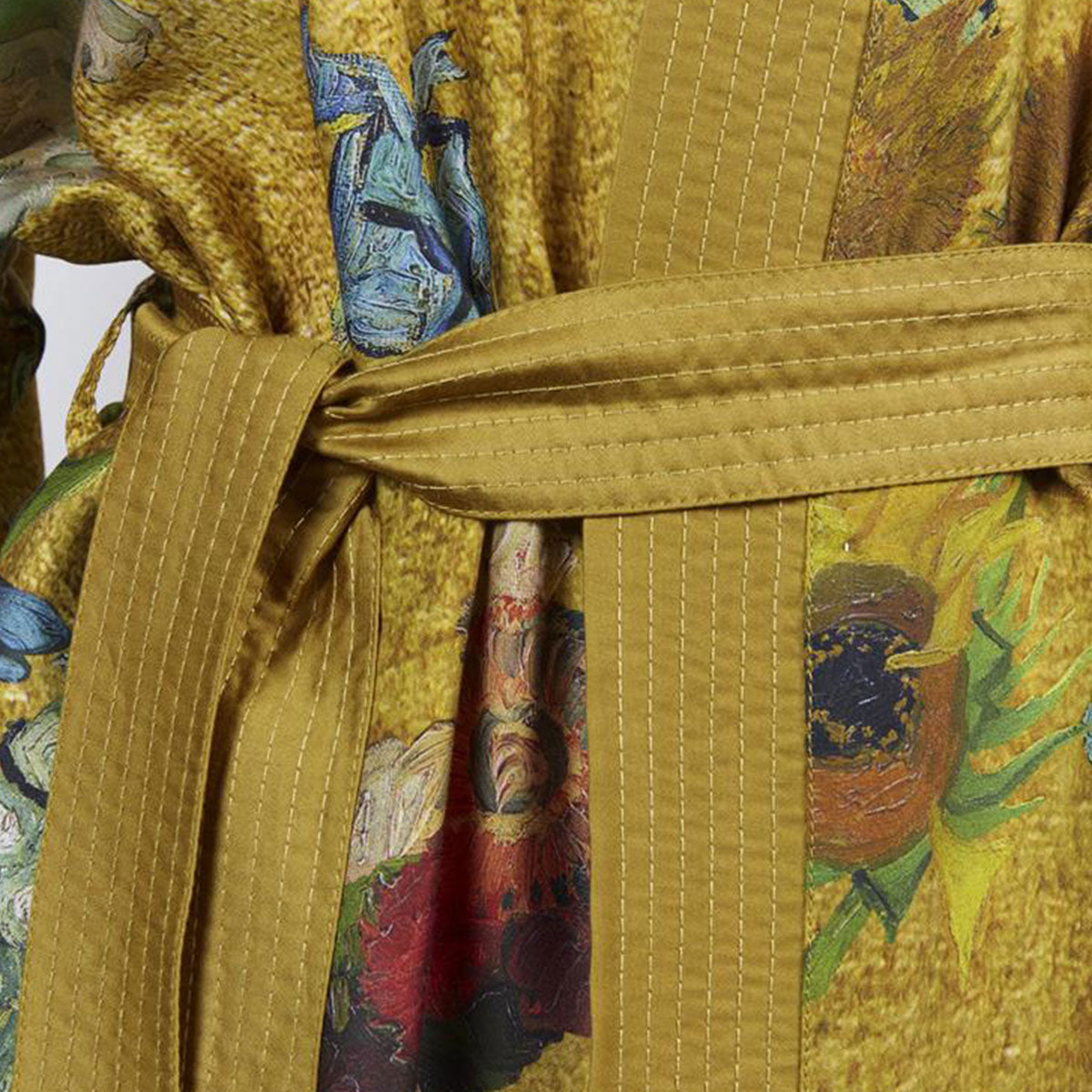 Bedding House Van Gogh Partout des Fleurs Gold Kimono Bath Robe Large/Extra Large