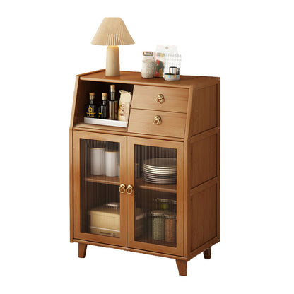 Modern Bamboo Kitchen Sideboard Storage Cabinet Cupboard Tea Cabinet