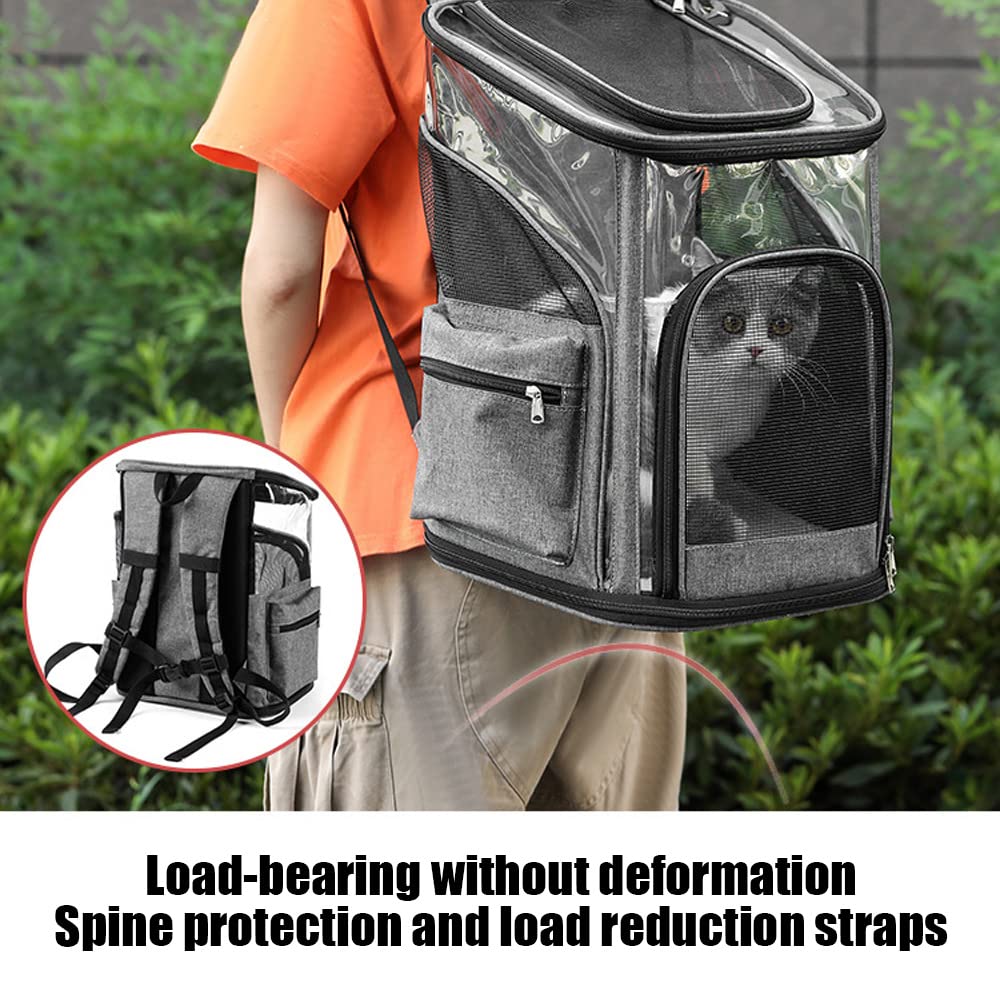 LIFEBEA Cat Pet Carrier Backpack - Dog Puppy Travel Space Carrier Bag - Intimate Design & Easy Access for Pets - Breathable & Soft Backpacks - Ideal Use for Outdoor Trip (L)