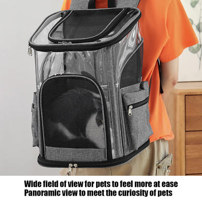 LIFEBEA Cat Pet Carrier Backpack - Dog Puppy Travel Space Carrier Bag - Intimate Design & Easy Access for Pets - Breathable & Soft Backpacks - Ideal Use for Outdoor Trip (S)