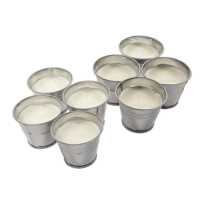 8x Mosquito Insect Bug Repellent Small Bucket Citronella Candles