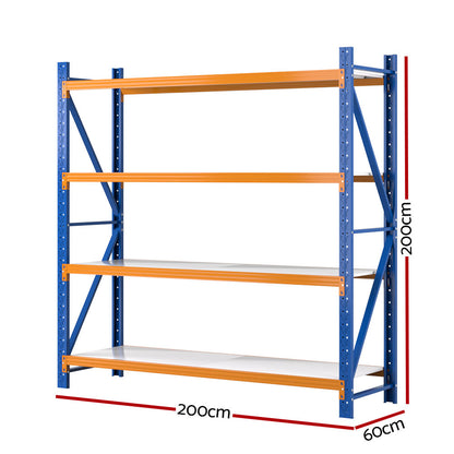 Giantz 2MX2M Garage Shelving Warehouse Rack Racking Pallet Storage Shelves Steel