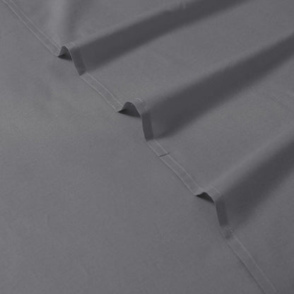 Elan Linen 1200TC Organic Cotton Single Grey Bed Sheet Set