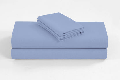 Elan Linen 1200TC Organic Cotton Sky Blue King Bed Sheet Set